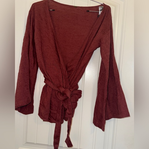 FP Movement by Free People Terracotta Wrap Blouse - Picture 6 of 13
